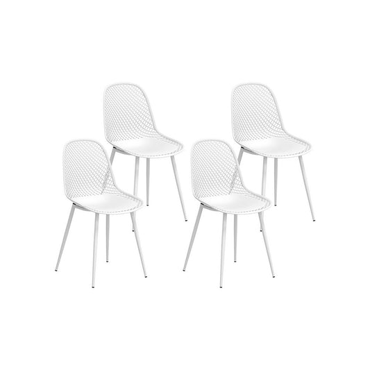 Gardeon 4PC Outdoor Dining Chairs Lounge Chair Patio Garden Furniture White