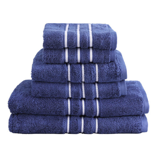 6 Pack Bath Towels Set Navy